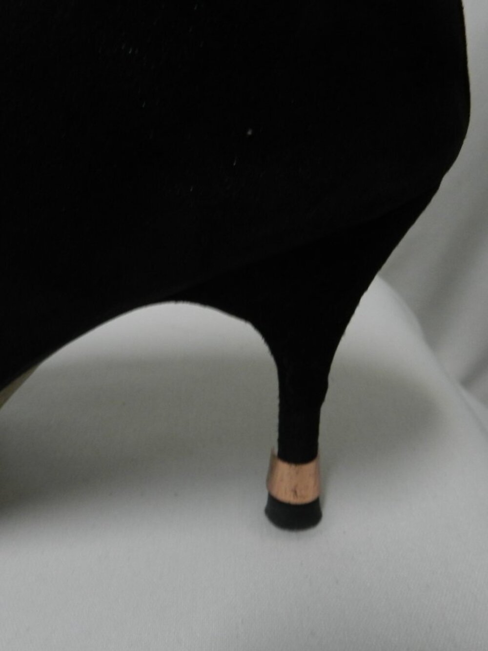 Repetto Size 39 US 8 Suede gold accent heeled ankle boots booties black shimmer - Picture 9 of 14